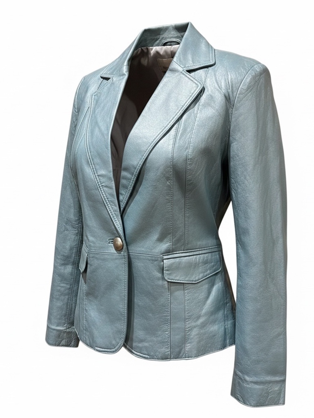 Worthington 100% Genuine Leather Ice Blue jacket